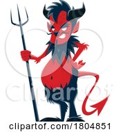 Devil With Pitchfork by Vector Tradition SM