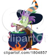 Witch Making A Potion by Vector Tradition SM