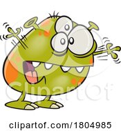 Poster, Art Print Of Cartoon Excited Waving Monster