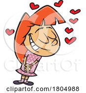 Poster, Art Print Of Cartoon Sweet Girl In Love