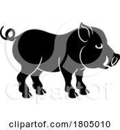 Pig Boar Chinese Zodiac Horoscope Animal Year Sign by AtStockIllustration