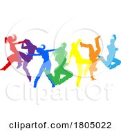 Dancers Silhouette Street Dance Poses Silhouettes by AtStockIllustration