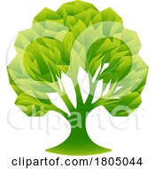 Green Tree With Gradient