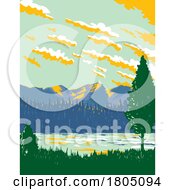 Sprague Lake In Rocky Mountain National Park Colorado WPA Poster Art