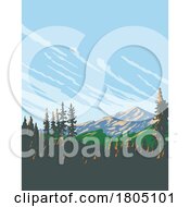 Poster, Art Print Of Arapaho National Forest In Rocky Mountains Of Colorado Wpa Poster Art