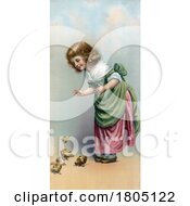 Poster, Art Print Of Happy Girl Talking To Chicks