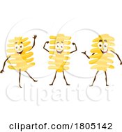 Poster, Art Print Of Radiatori Pasta Characters Hanging Out