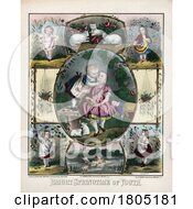 Poster, Art Print Of Historical Scenes Of Cats Ducks Rabbits And Children