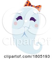 Cute Halloween Ghost Girl by Vector Tradition SM