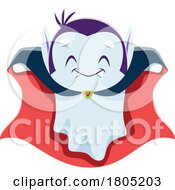 Cute Halloween Ghost Vampire by Vector Tradition SM