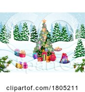 Poster, Art Print Of Christmas Tree In A Winter Wonderland
