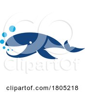 Poster, Art Print Of Whale With Bubbles
