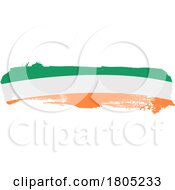 Poster, Art Print Of Brush Irish Flag