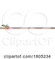 Poster, Art Print Of Italian Flag Banner Stripes With Mushroom Basil And Tomato