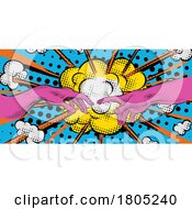 Poster, Art Print Of Creation Of Adam Pop Art Style With Explosion