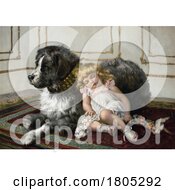 Poster, Art Print Of Girl Sleeping Against Her Dog