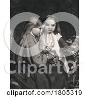 Poster, Art Print Of Two Sisters Assembling A Vase Of Flowers Together