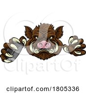 Boar Wild Hog Razorback Warthog Pig Hockey Mascot