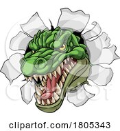Poster, Art Print Of Dinosaur Crocodile Alligator Lizard Sports Mascot