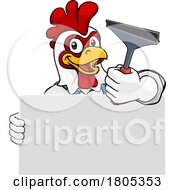 10/14/2023 - Window Cleaner Chicken Rooster Car Wash Mascot