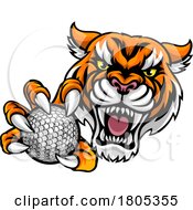 10/14/2023 - Tiger Cat Animal Sports Golf Ball Mascot