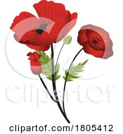 Poster, Art Print Of Beautiful Red Poppy Flowers