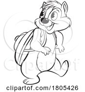Black And White Student Chipmunk by Lal Perera
