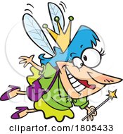 Cartoon Flying Tooth Fairy