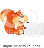 11/14/2023 - Cartoon Squirrel Holding A Sign