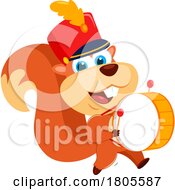 Poster, Art Print Of Cartoon Squirrel Marching Band Drummer