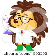 11/14/2023 - Cartoon Hedgehog Scientist