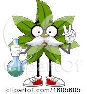 Poster, Art Print Of Cartoon Pot Leaf Mascot With A Bong