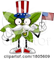 11/14/2023 - Cartoon Pot Leaf Mascot Uncle Sam