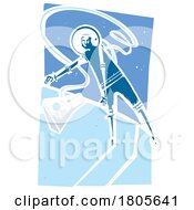Poster, Art Print Of Woodcut Retro Style Astronaut In Space