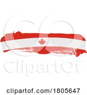 Poster, Art Print Of Brush Canadian Flag