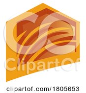 Poster, Art Print Of Abstract Orange Real Estate Construction House Logo