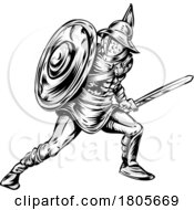 Poster, Art Print Of Gladiator In Battle