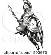 Poster, Art Print Of Gladiator Roman Warrior Character In Armor