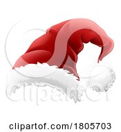 Poster, Art Print Of Santa Claus Hat Father Christmas Cap Cartoon