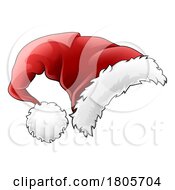 Santa Claus Hat Father Christmas Cap Cartoon by AtStockIllustration