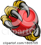 Poster, Art Print Of Cricket Ball Eagle Claw Cartoon Monster Hand