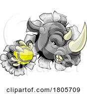 11/14/2023 - Rhinoceros Tennis Mascot