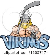 Poster, Art Print Of Viking Man Ice Hockey Sports Team Mascot