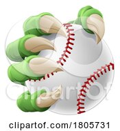 Poster, Art Print Of Baseball Ball Claw Cartoon Monster Animal Hand