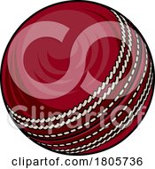 11/14/2023 - Cricket Ball Cartoon Sports Icon Illustration