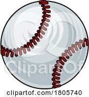 Poster, Art Print Of Baseball Ball Cartoon Sports Icon Illustration