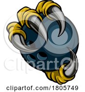 Poster, Art Print Of Bowling Ball Eagle Claw Cartoon Monster Hand