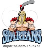Poster, Art Print Of Spartan Man Ice Hockey Sports Team Mascot