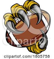 Poster, Art Print Of American Football Eagle Claw Cartoon Monster Hand