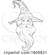 Wizard Merlin Cartoon Beard Magician Man Character